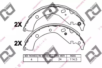 Комлект тормозных накладок DJ PARTS BS1239